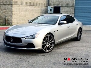 Maserati Ghibli Custom Wheels by Fondmetal - Matte Black Machined